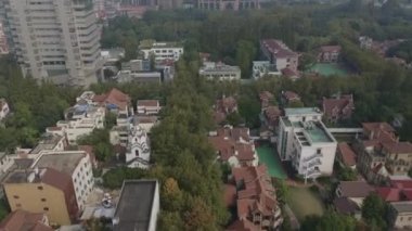 Shanghai China Havayolları v56 Parka bakıyor sonra şehir manzarasına doğru - Ekim 2018