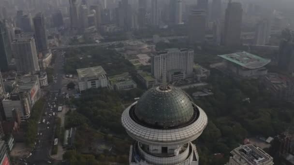 Şangay Çin Hava V67 Radisson Kubbesi Nin Kuş Bakışı Detayları — Stok video