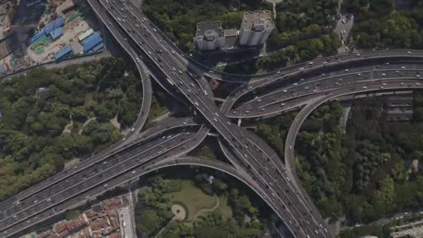 Shanghai China Aerial V107 Still Vertikális North South Elevated Road — Stock videók