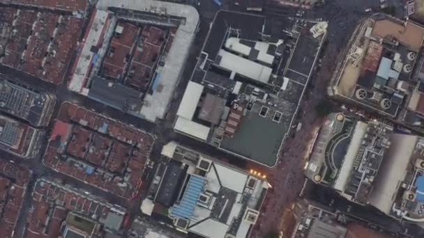 Shanghai China Aerial V115 Vertikal Stadsbild Waitan Gågata Folkmassor Och — Stockvideo