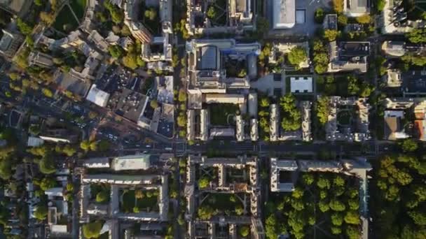 New Haven Connecticut Aerial V17 Vertical Cityscape Old Campus Courtyard — Stock Video