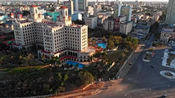 Habana Cuba V49 Detalle Panorámica Lenta Del Hotel Abril 2018 — Vídeo de stock