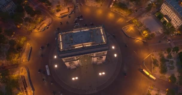 Paris França Aerial V56 Vista Vertical Dos Detalhes Com Vista — Vídeo de Stock