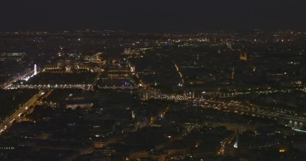 パリフランス航空V65シティビューコンコルド広場からエッフェル塔への交差点 8月2018 — ストック動画