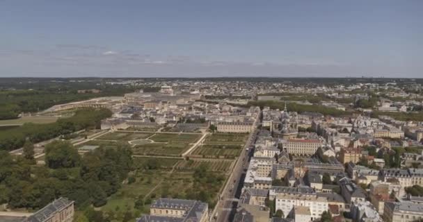 Paris France Aerial V77 Panning Kings Kitchen Gardens Surrounding Area — Stock Video