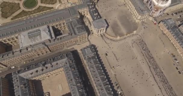 Paryż Francja Aerial V80 Pionowe Spojrzenie Wejście Pałacu Lotu Ptaka — Wideo stockowe