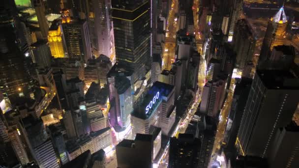 Hong Kong Aerial V26 Rückwärts Über Causeway Bay Fliegen Und — Stockvideo