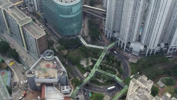 Hong Kong Aerial V30 Birdseye View Volant Autour Chai Wan — Video