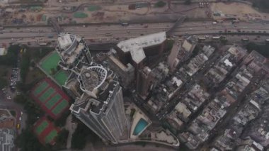 Hong Kong Havacılık v61 Kowloon City üzerinde uçuyor dikey olarak aşağı bakıyor - Şubat 2017
