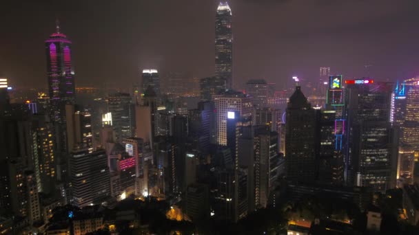 Hong Kong Aerial V53 Tiefflug Über Dem Central District Mit — Stockvideo