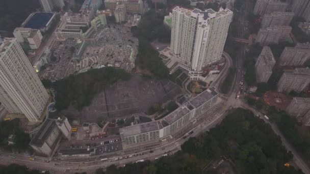 Hong Kong Aerial V64 Widok Lotu Ptaka Nad Obszarem Pak — Wideo stockowe