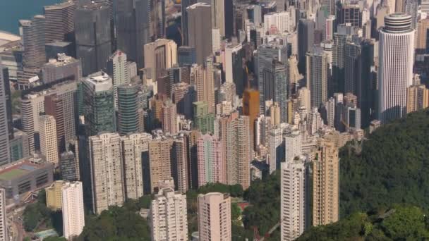 Hong Kong Aerial V71 Birdseye View Flying Magazine Gap Area — Stock Video