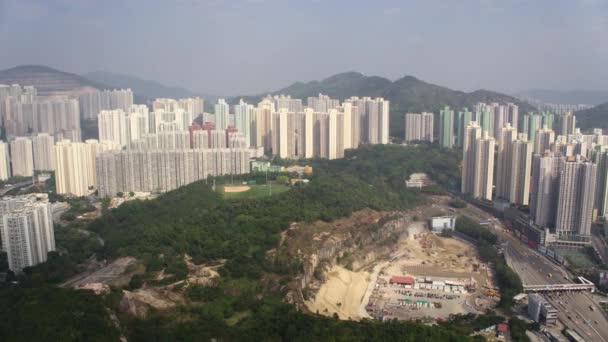 Hong Kong Aerial V134 Volare Sopra Cha Kwo Ling Zona — Video Stock