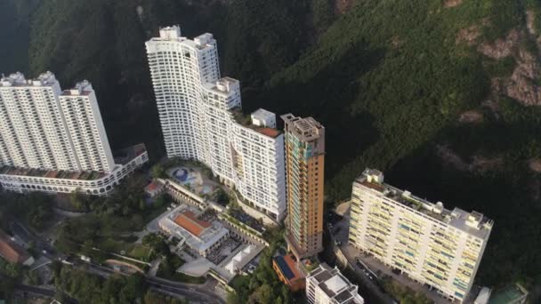 Hong Kong Havacılık V149 Birdeye Görünümü Repulse Körfezi Binaları Etrafında — Stok video