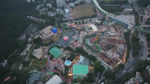 Hong Kong Aerial V158 Birdseye View Flying Ocean Park Area — Stock video