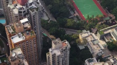 Hong Kong Havacılık v178 Birdeye Manzarası Tai Ping Shan bölgesi üzerinde uçuyor sokaklar Cineflex - Şubat 2017