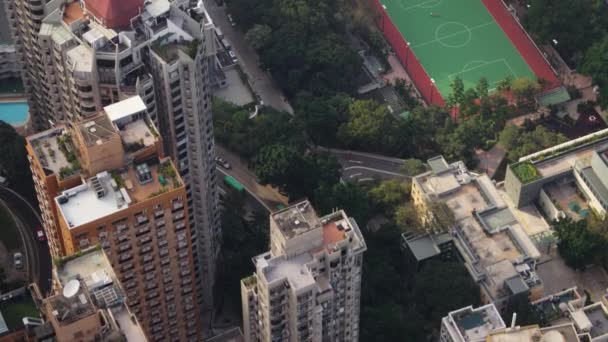 香港航空178Birdseye俯瞰大屏山地区建筑物街道的景色 二零零七年二月 — 图库视频影像