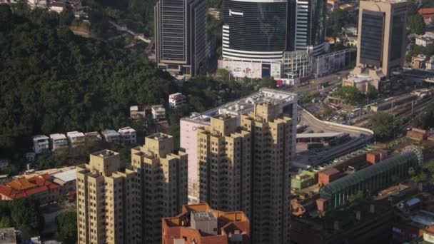 Hong Kong Aerial V208 Birdseye View Flying Sha Tin Central — Stock Video