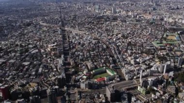 Tokyo Japon Hava v5 Birdseye Manzarası Shibuya 'nın Tomigaya bölgesinde uçuyor - Şubat 2017