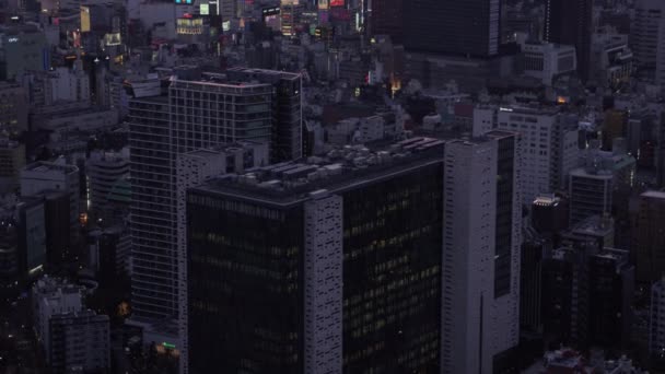 Tokio Japonsko Aerial V63 Shinjuku Birdseye Pohled Létající Nízko Panning — Stock video