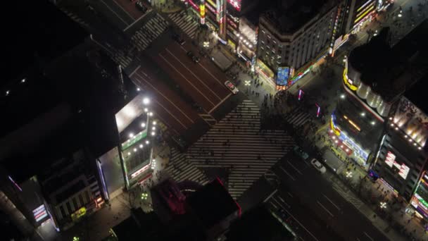 Tokio Japan Luchtfoto V75 Birdseye Uitzicht Laag Rond Beroemde Shinjuku — Stockvideo