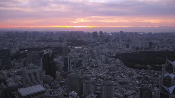 Tokio Japan Aerial V112 Überflug Des Shinjuku Gebiets Mit Blick — Stockvideo