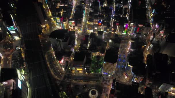 Tokyo Japan Aerial V79 Vertical Birdseye Vista Voando Sobre Famosa — Vídeo de Stock