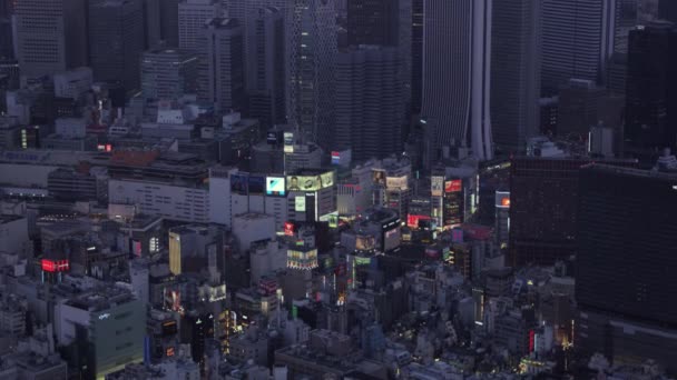 Tokyo Japan Aerial V160 Shinjuku Birdseye View Flying Panning Downtown — Stock Video