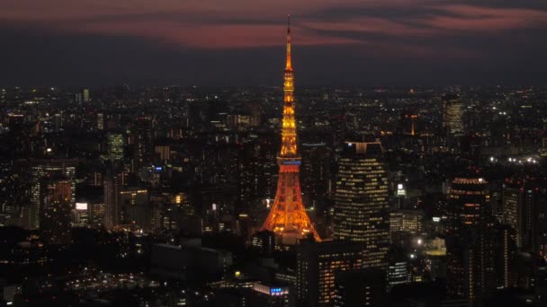 Tokyo Japan Aerial V147 Flying Low Minato City Scape Tokyo — Video Stock