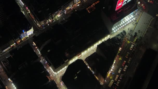 Tokyo Japan Aerial V168 Vertical Birdseye Kilátás Híres Shinjuku Átkelés — Stock videók