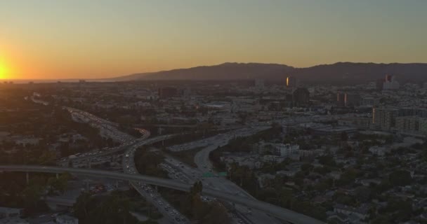 Los Angeles Aerial V221 Panning Rond Santa Monica San Diego — Stockvideo