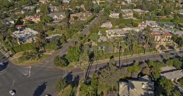ロサンゼルス航空V204バード ビュー ビバリーヒルズ フラット周辺の通り 10月2019 — ストック動画