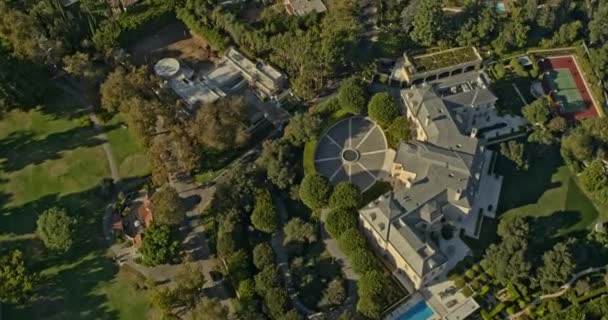 Los Angeles Aerial V210 Vertical Perspective Holmby Hills Neighborhood October — Stock Video