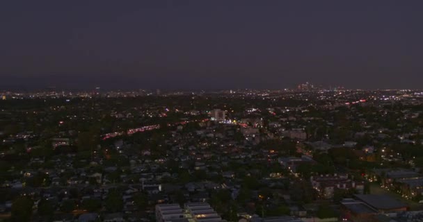 Los Angeles Aerial V231 Long Panoramic View Palms West Mar — Stock Video