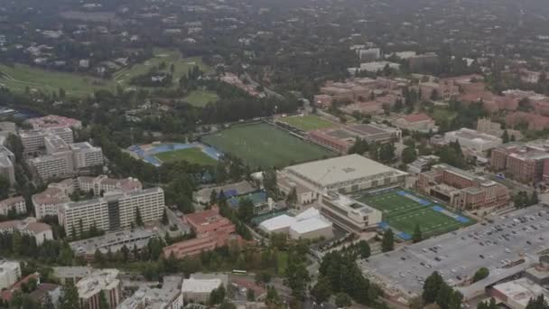 Los Angeles Aerial V267 Panoramiczne Birdseye Kampusem Westwood College Dzielnicą — Wideo stockowe