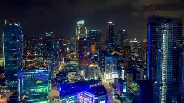 Los Angeles Aerial V250 Hyperlapse Disparo Ascendente Desde Distrito Del — Vídeo de stock