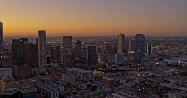 Los Angeles Aerial V234 Vista Panoramica Sullo Skyline Del Centro — Video Stock