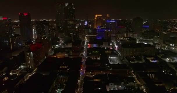 New Orleans Louisiana Aerial V10 Panning Birdseye Para Visão Vertical — Vídeo de Stock