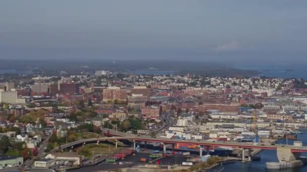 Portland Havayolları V32 Batı Yakası Şehir Merkezi Köprü Sokak Trafiği — Stok video