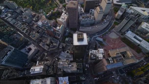 Boston Massachusetts Aerial V203 Malownicze Panning Birdseye Obracające Się Odwrotnym — Wideo stockowe