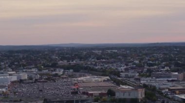 Boston Massachusetts Havayolları v216 Dorchester 'dan Back Bay Mahallelerine Gerçek Panorama - Ekim 2017