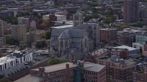 Boston Massachusetts Aerial V218 Panning Birdseye Wide Panoramic South End — Wideo stockowe