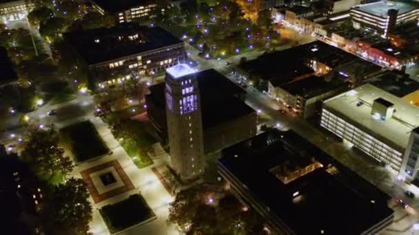 Ann Arbor Michigan Aerial V18 Panning Birdseye Détail Dessus Ingalls — Video