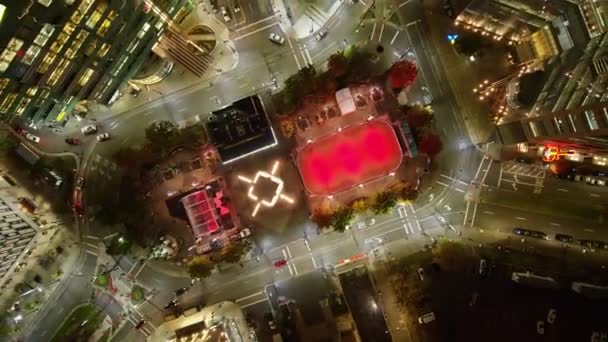 Detroit Michigan Aerial V142 Vzestupně Rotující Vertikální Pohled Campus Martius — Stock video