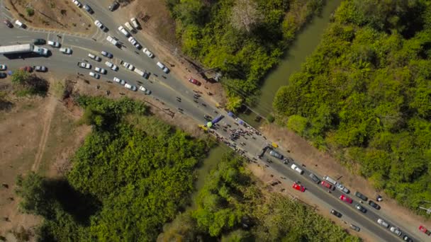 Costa Rica Aerial V21 Disparo Vertical Mirando Hacia Abajo Sobre — Vídeo de stock