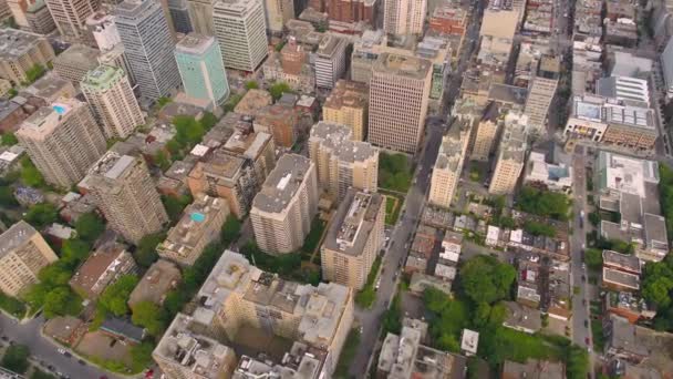 Montreal Quebec Aerial V66 Birdseye Vista Volare Sopra Centro Luglio — Video Stock