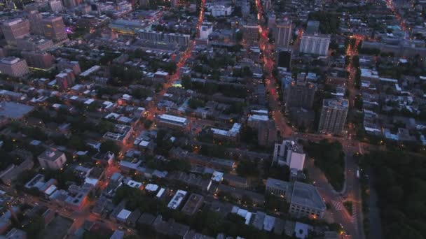 Montreal Quebec Aerial V103 Birdseye Pohled Létání Nad Centrem Města — Stock video