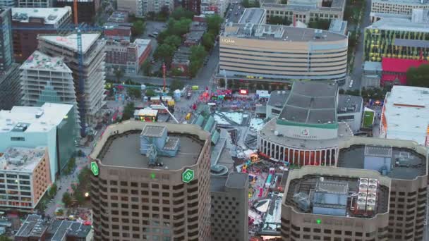 Montreal Quebec Aerial V138 Birdseye View Volant Basse Altitude Autour — Video
