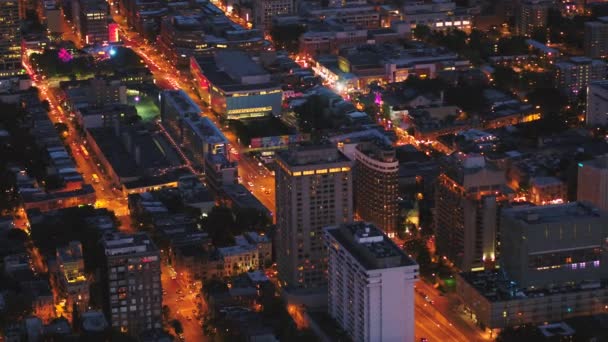 Montreal Quebec Aerial V106 Birdseye Pohled Nízko Nad Letním Street — Stock video