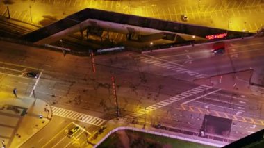 Cleveland Ohio Havayolları v17 Huron ve Ontario kavşağının kuş bakışı detayları - Ekim 2017